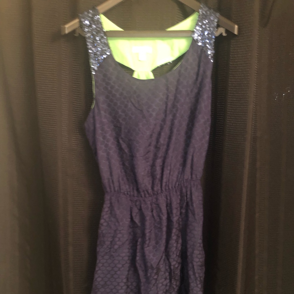 Lilly Pulitzer Blue Patterned Dress with sequins